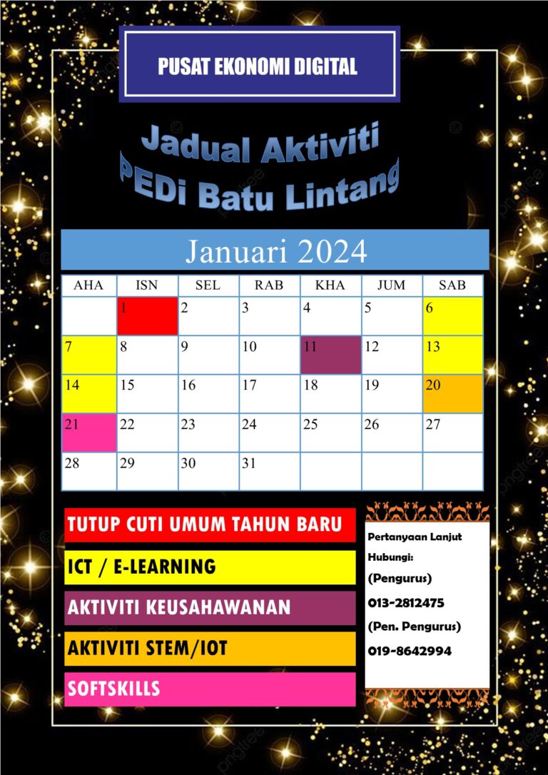 Jadual Aktiviti Januari 2024