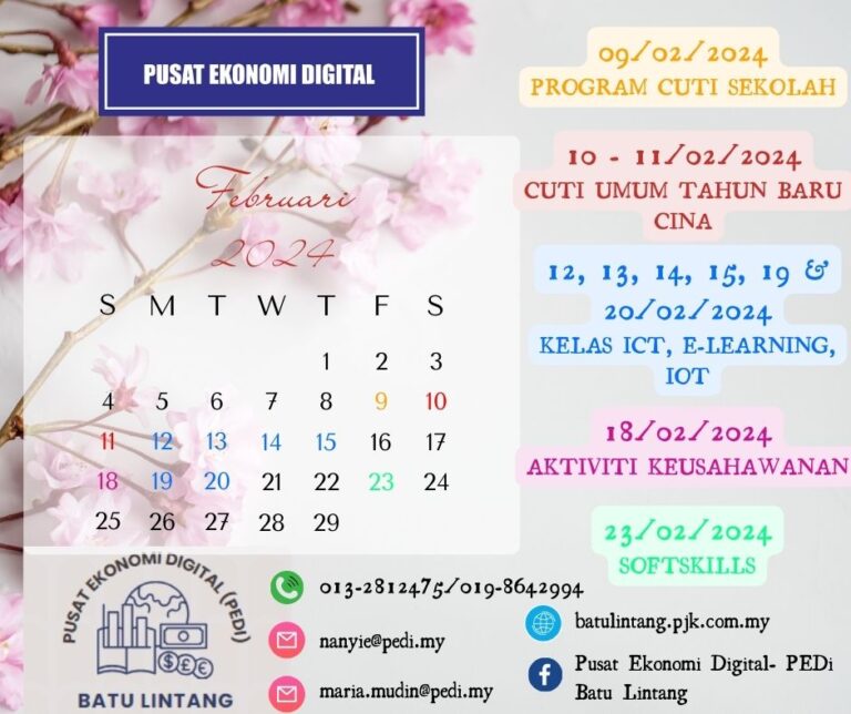 Jadual Aktiviti Februari 2024