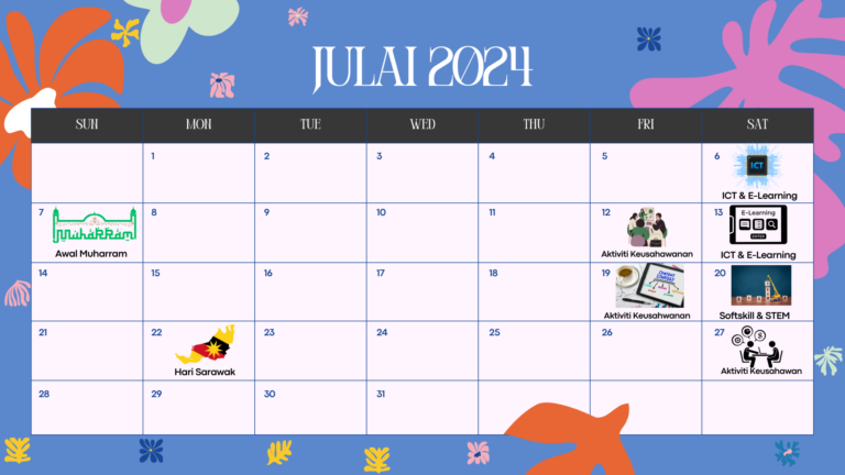 Jadual Aktiviti Julai 2024